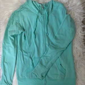 Gap Fit teal zip up sweatshirt